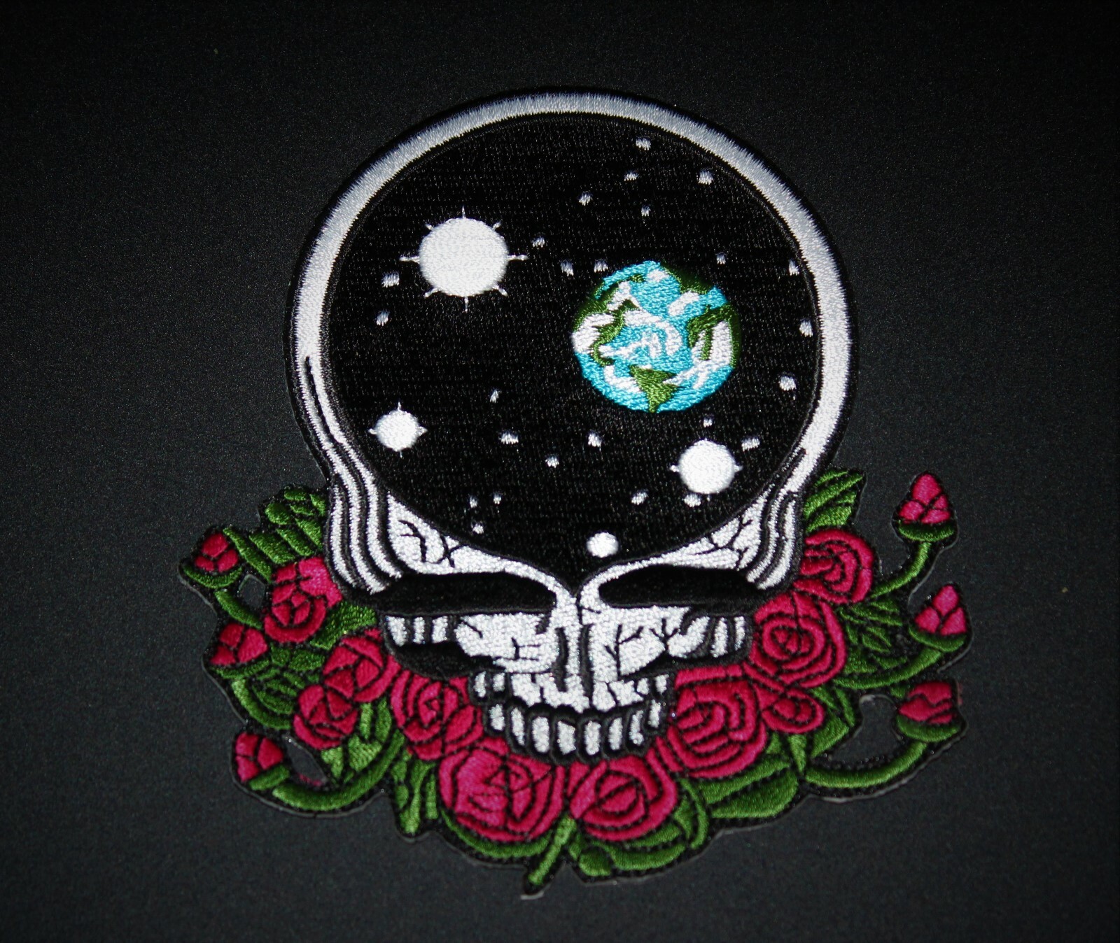 GRATEFUL DEAD EMBROIDERED PATCH JERRY GARCIA THE DEAD SPACE YOUR FACE