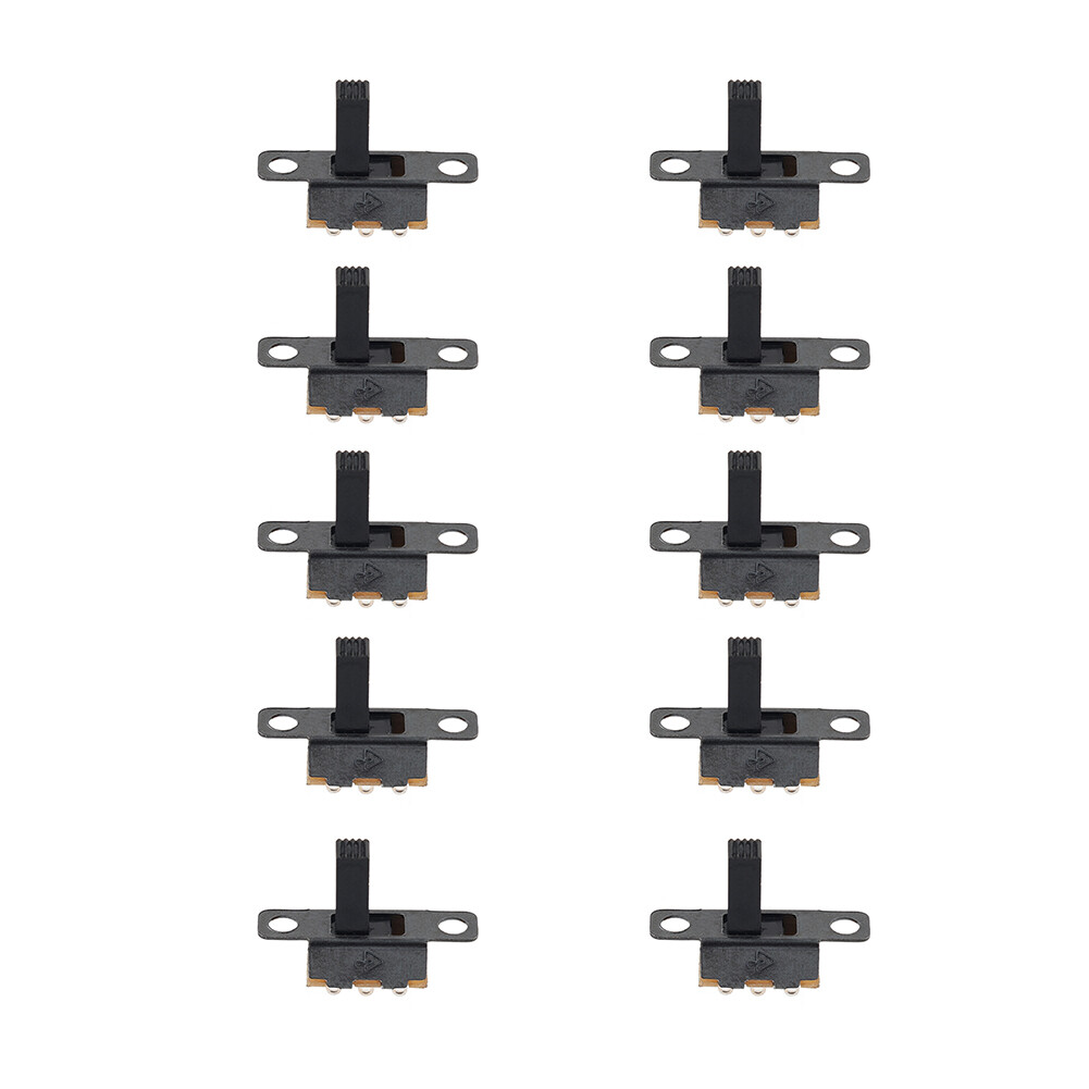 10Pcs 2 Position On/Off SPDT 3 Terminal PCB Panel Mini Vertical Slide Switch