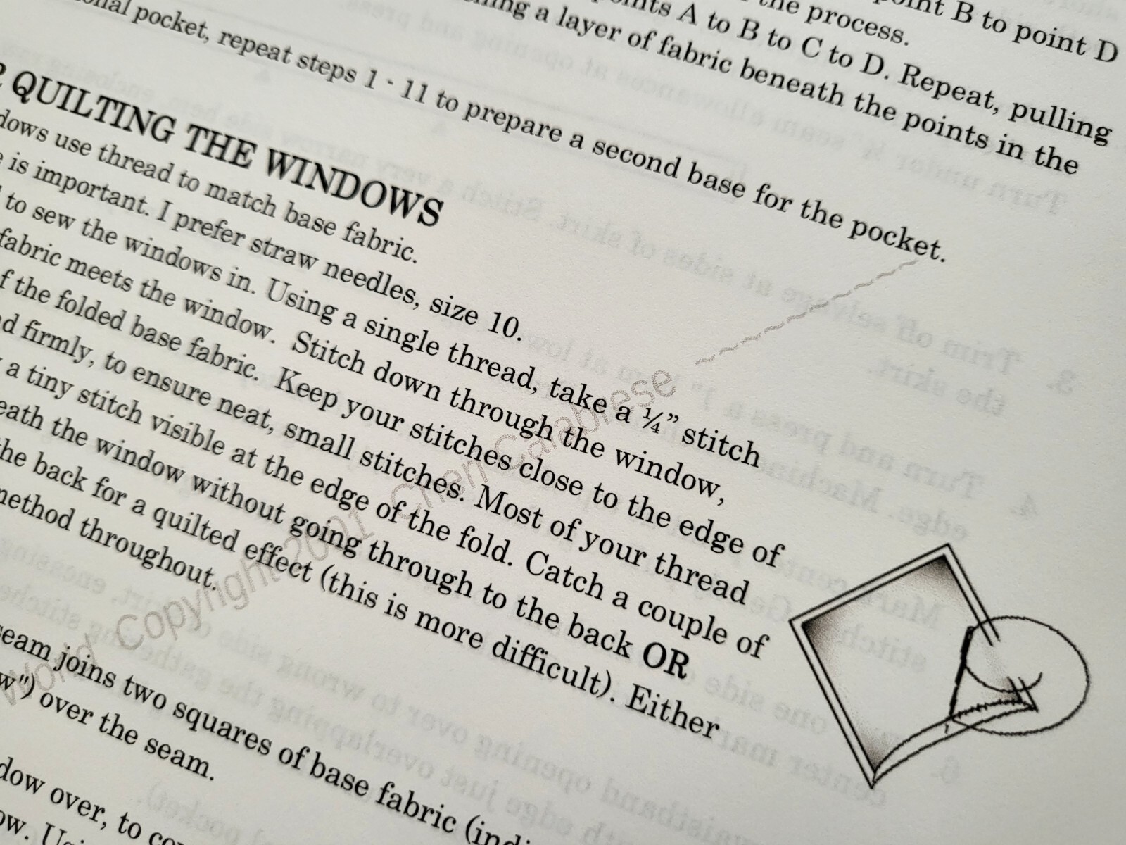 Apron Pattern, Cathedral Window Quilting Pattern Instructions, 'Use your scraps"