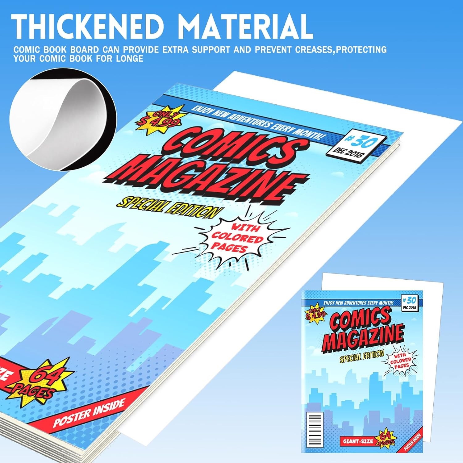 25 Sets Current Size Comic Book Bags & Boards Reusable Transparent Comic Book