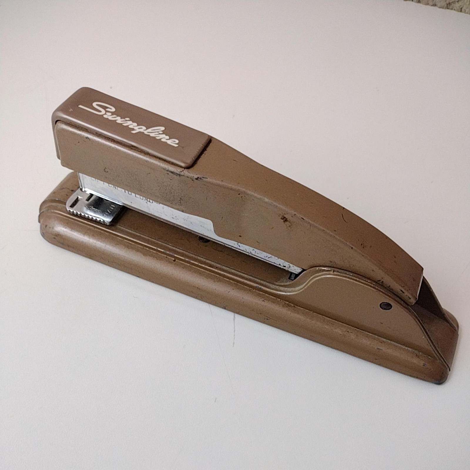 Vintage Swingline Desk Stapler Brown Metal Long Island City New York Pat Nos