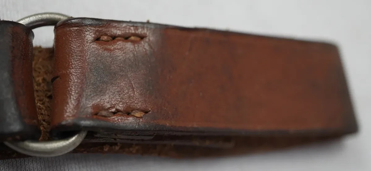 WW2 German brown leather cross strap sling carrier WW1 RZM dress uniform estate