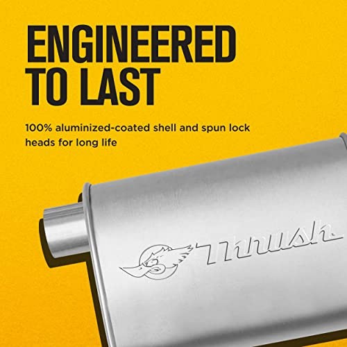 Thrush Muffler Mellow Performance Tone Inlet 2.25 Pipe Connection Offset