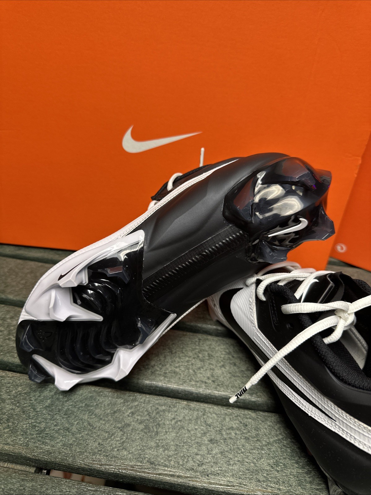 Nike Vapor Edge Elite 360 2 White Black Football FJ6125-004 Men Sz Wide 10-11.5