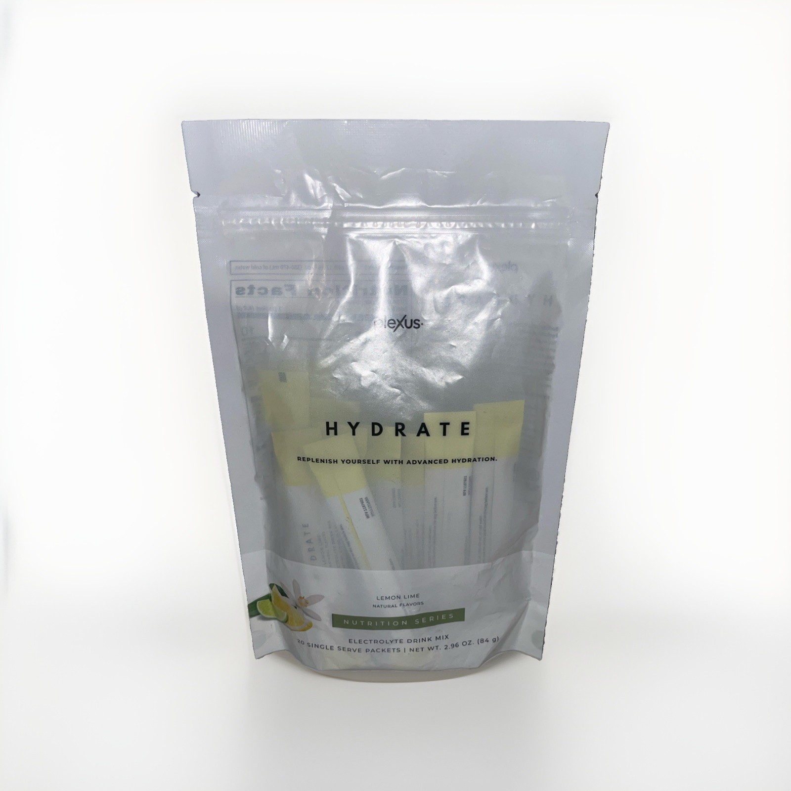 Plexus Hydrate Electrolyte Drink Mix Lemon Lime 20 Packs