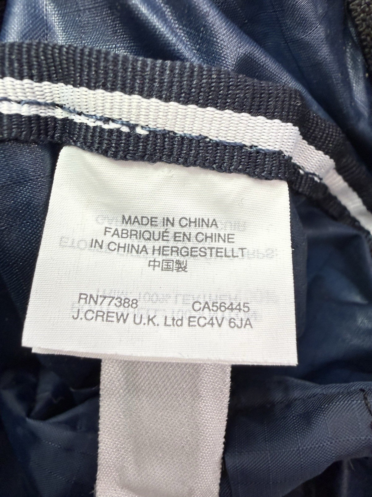 J. Crew Navy Lightweight Backpack Packable for Travel Hiking