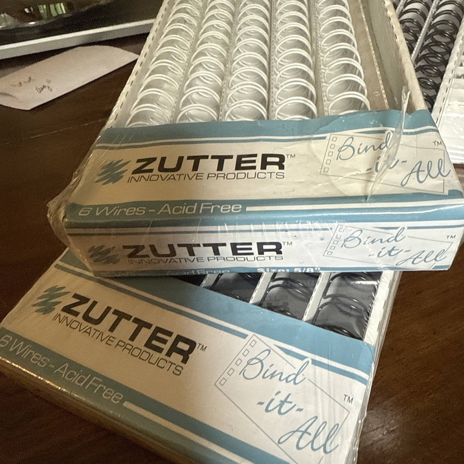 Zutter Bind it All, Black, Silver, & White Binding Coil Wires 3 Packages