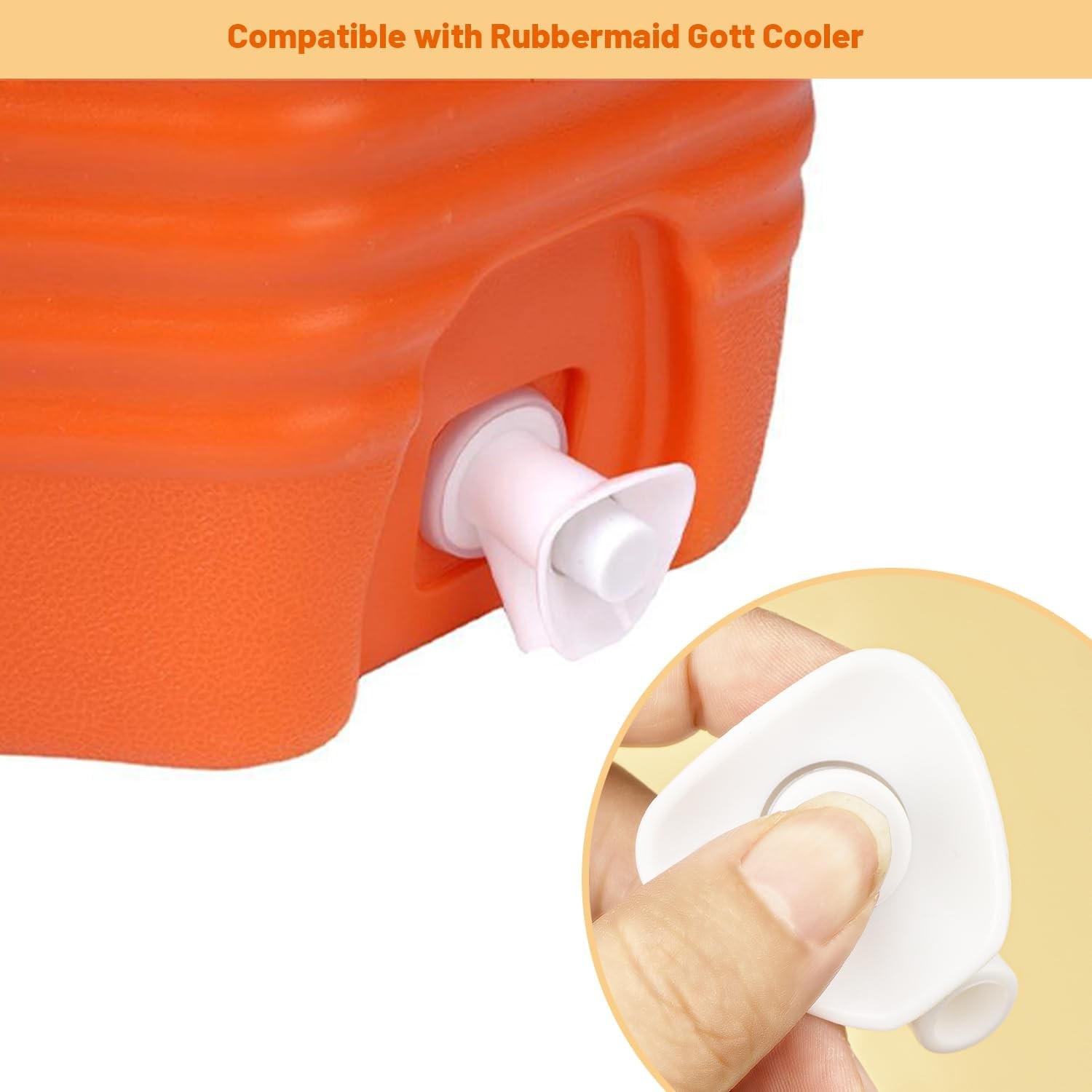 3 Pcs Push-Button Cooler Spigot Replacement, Compatible with Rubbermaid Gott Coo