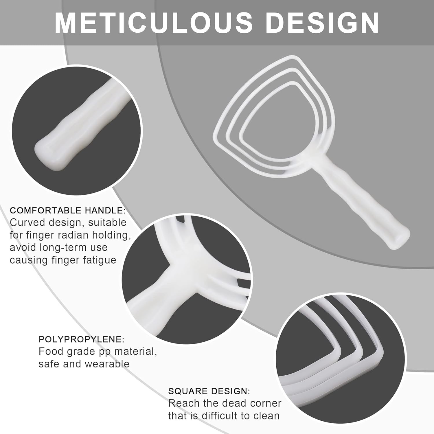 BOLEX Professional Bone Dust Scraper, Square Meat Scraper,White Poly Scraper ...