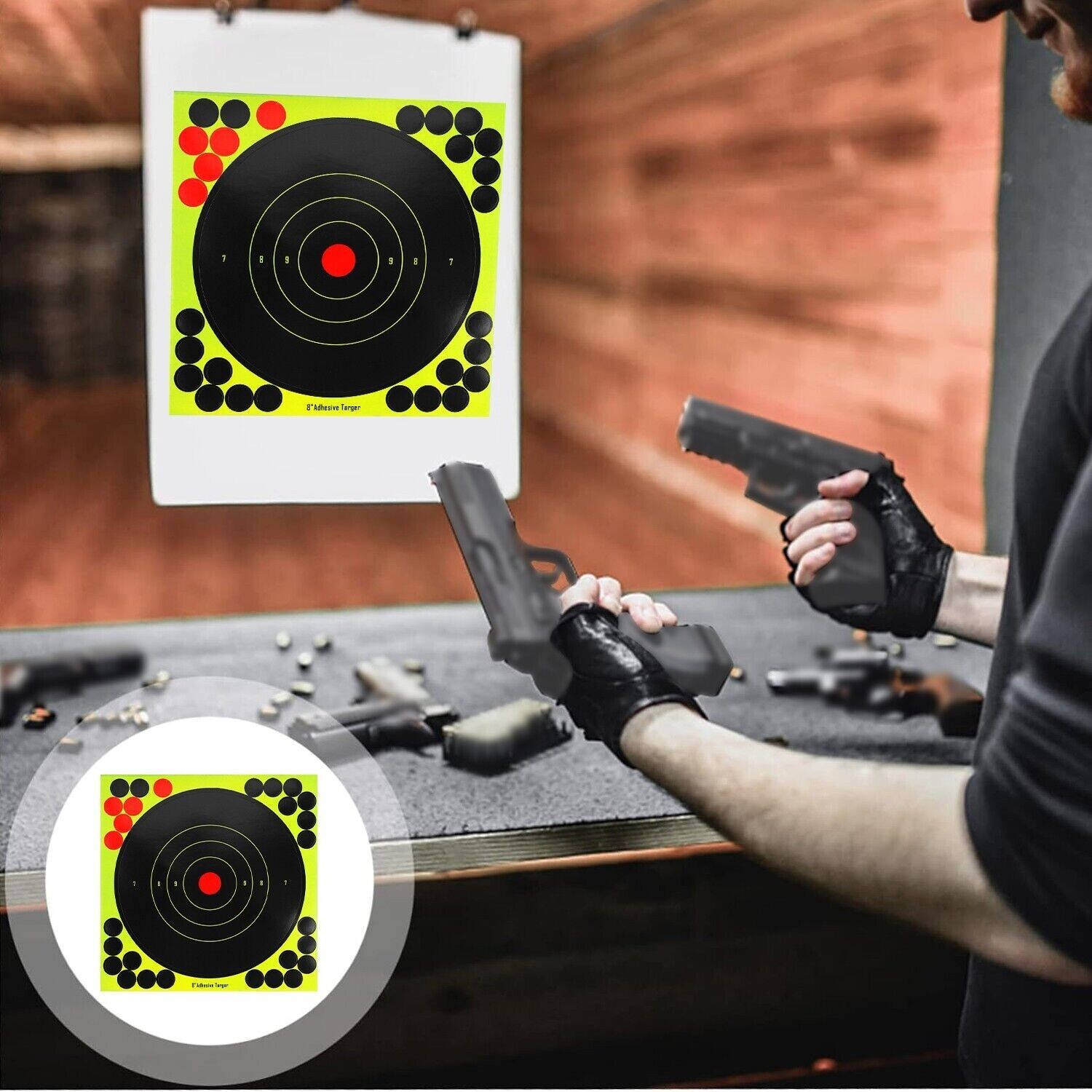 50-Pack Stick Shooting Targets - for Outdoor/Indoor Training, Easy to Use