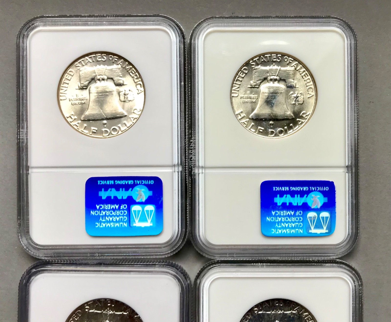 Group of (4) Franklin Half Dollars NGC MS65