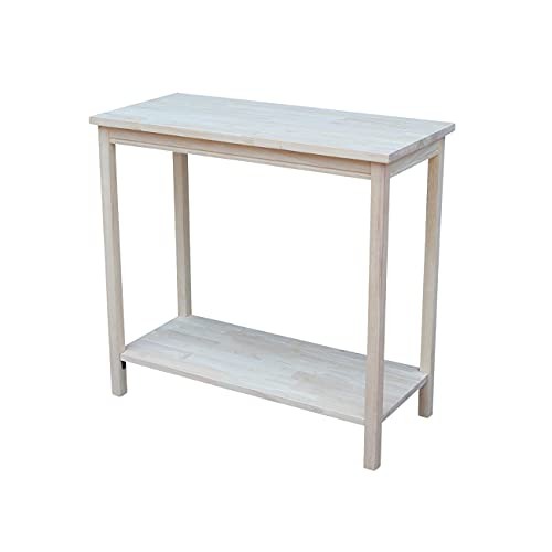 Accent Table, Unfinished L: 14 x W: 31 x H:29 Rustic