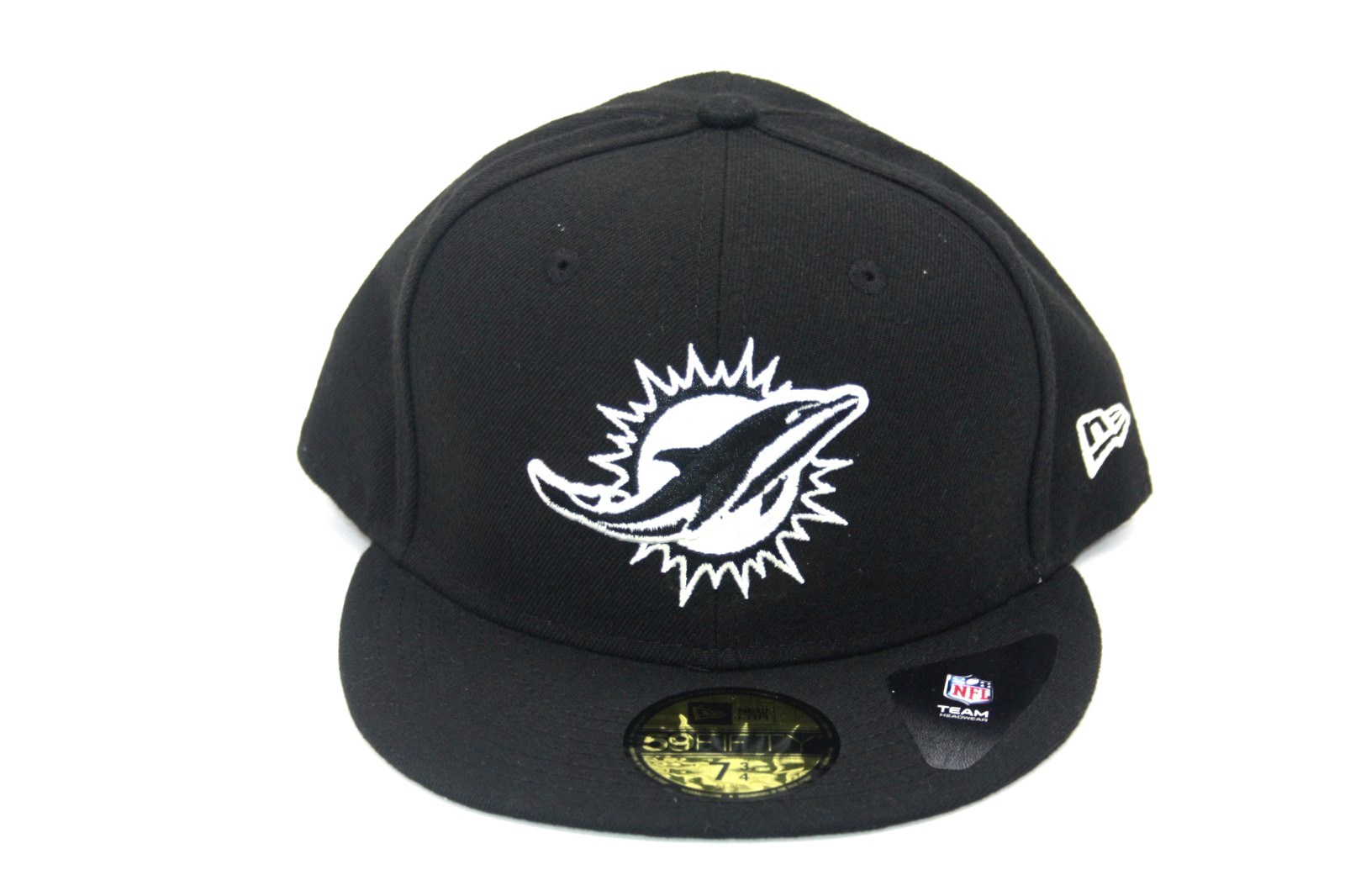 NEW ERA NFL Miami Dolphins Black & White 59FIFTY Fitted HAT