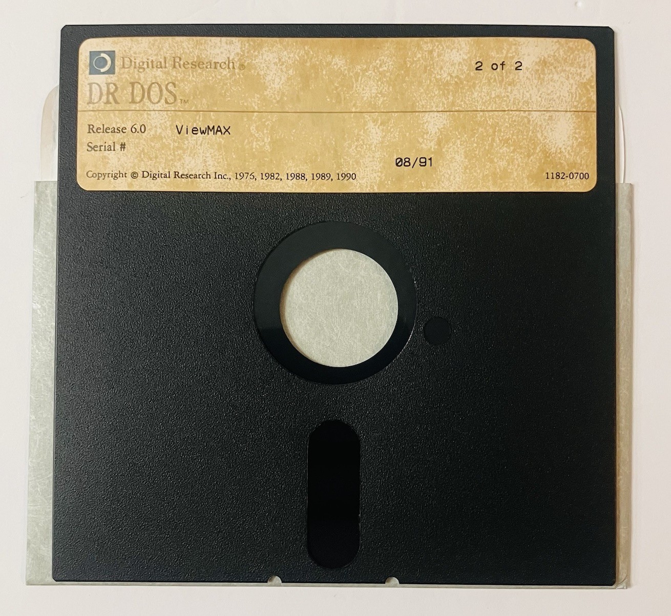 Digital Research DR-DOS 6.0 (1991) 5.25” Floppy Disk Set Startup + ViewMAX VTG