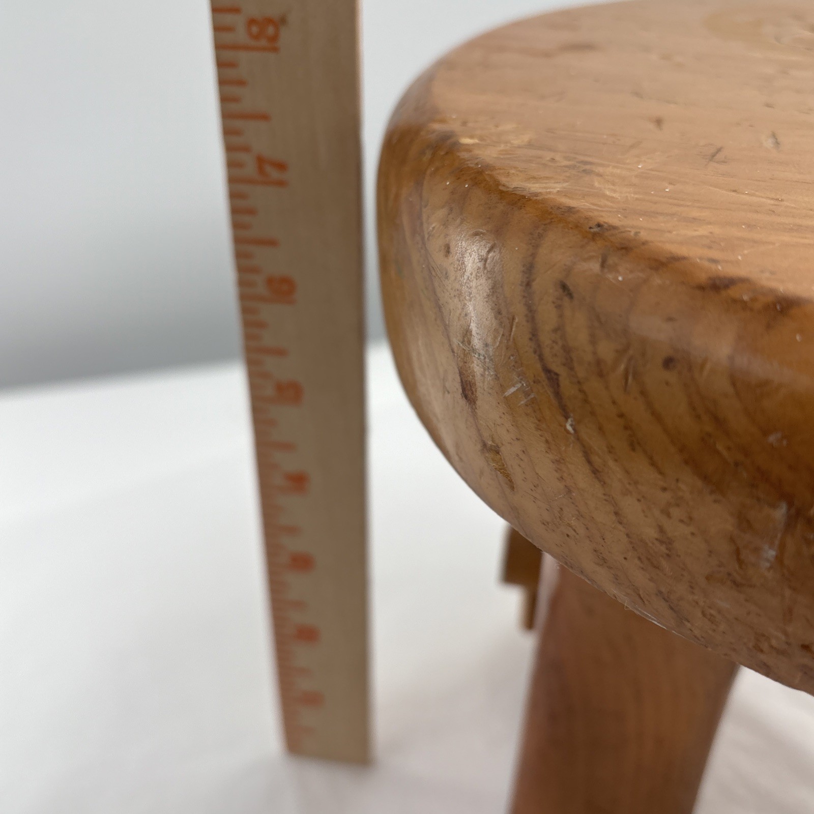 Handmade Wooden Child’s Step Stool Vintage Nursery Pyrography Raggedy Ann Chunky