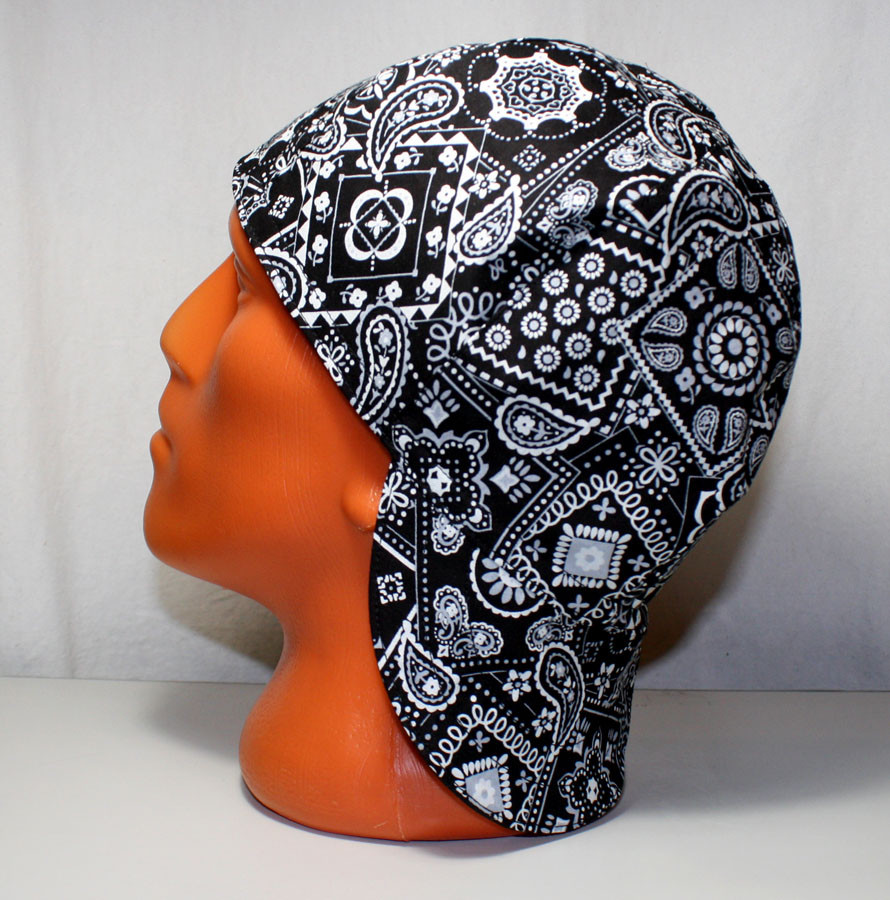 #12. Black Bandana Welders Hats, Bikers Caps, Welding Cap Hat, Cotton.