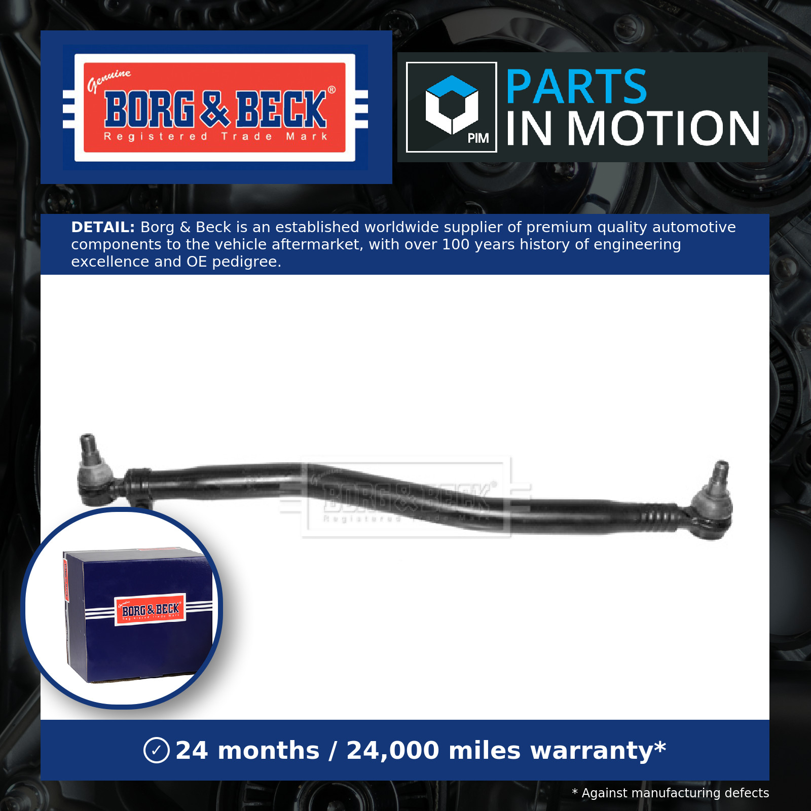 CV Centre Rod Assembly BTR32163 Borg & Beck 1629397 20393075 Quality Guaranteed