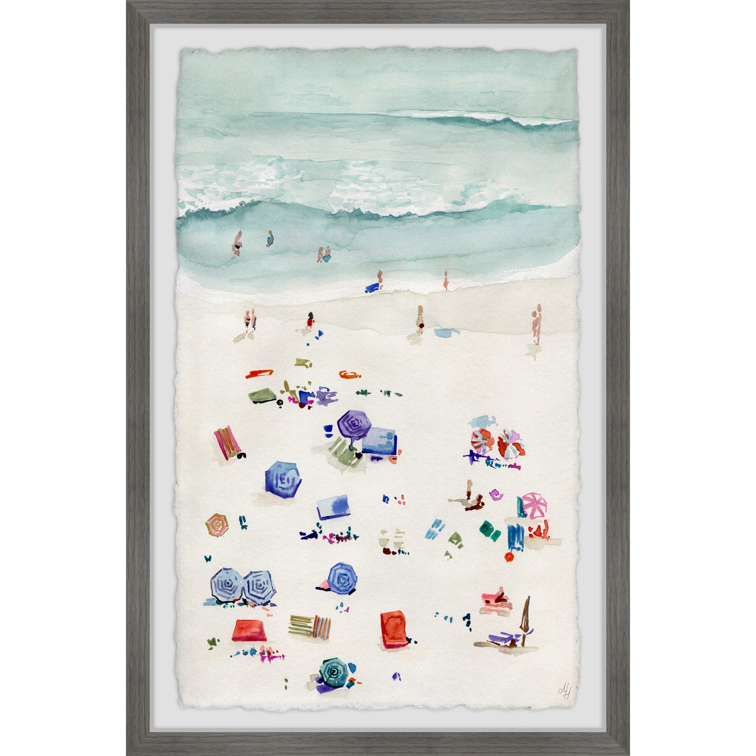 Marmont Hill Beach Time Framed Painting Print 20x30