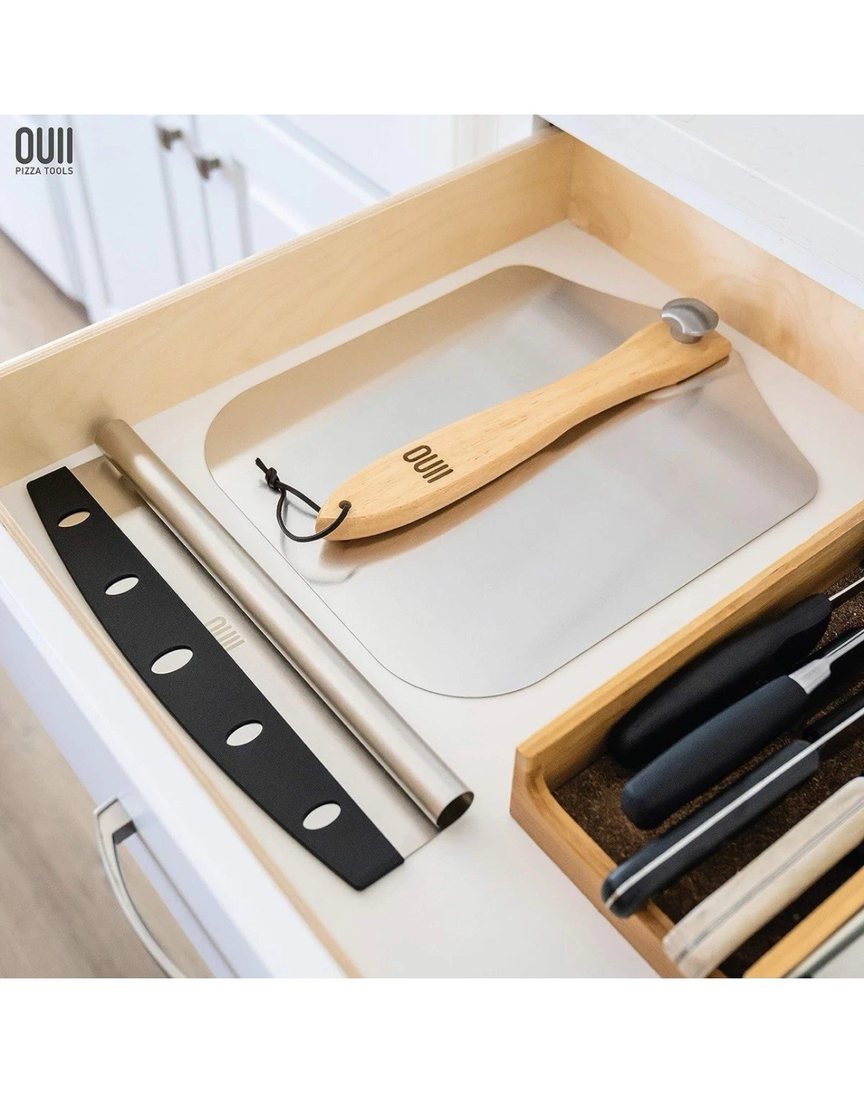 OUII Aluminum Pizza Peel Metal - 12 x 14 Inch. Spatula for Oven with...