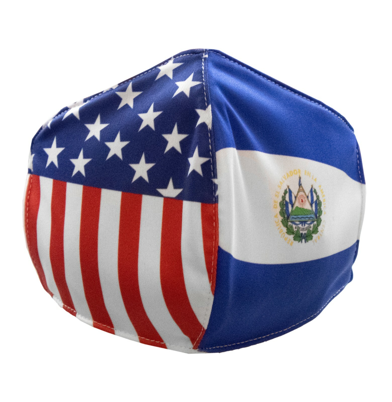 Face Mask Washable Reusable Adult Unisex El Salvador/USA Design Sublimated