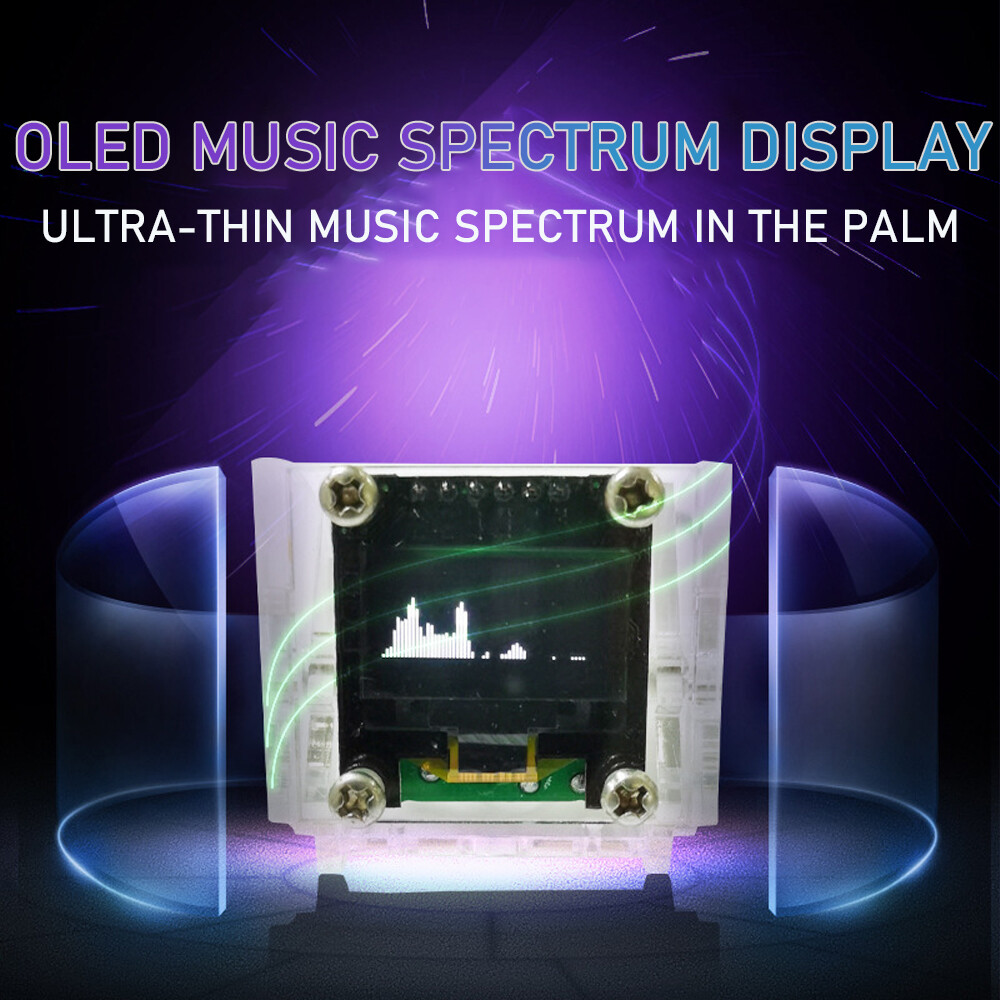 OLED Mini Music Spectrum Display Analyzer Audio Level Indicator VU Meter 8 Types