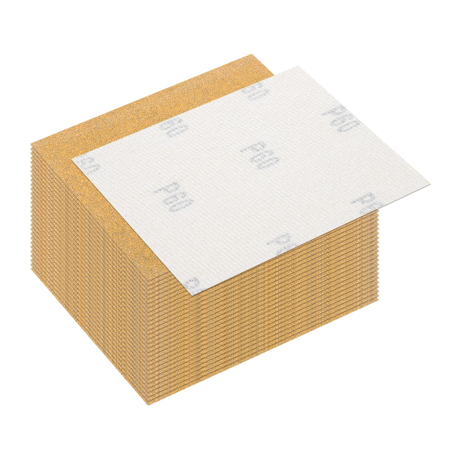 30 Pcs 60 Grit Dry Sandpapers, 4.5 x 5.5 Inch Sand Papers, Gold