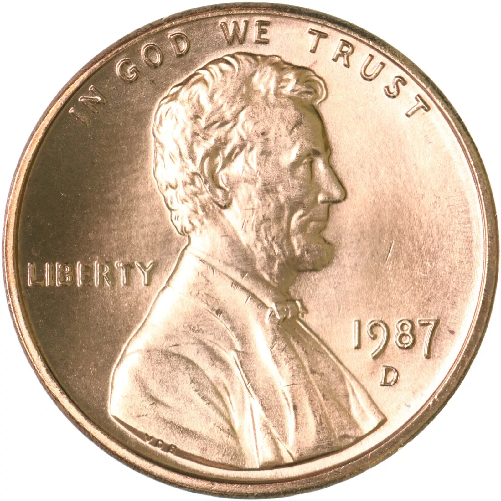 1987 D   Lincoln Memorial Cent - BU