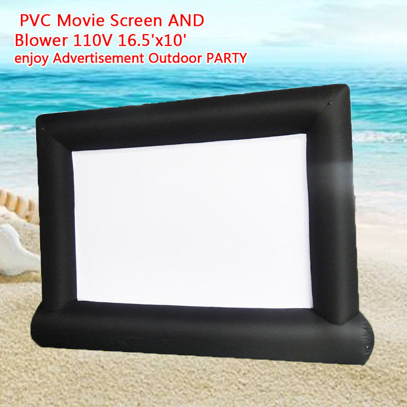 Inflatable Movie Screen Outdoor Made of PVC Airtight Waterproof WIth Blower 5*3m