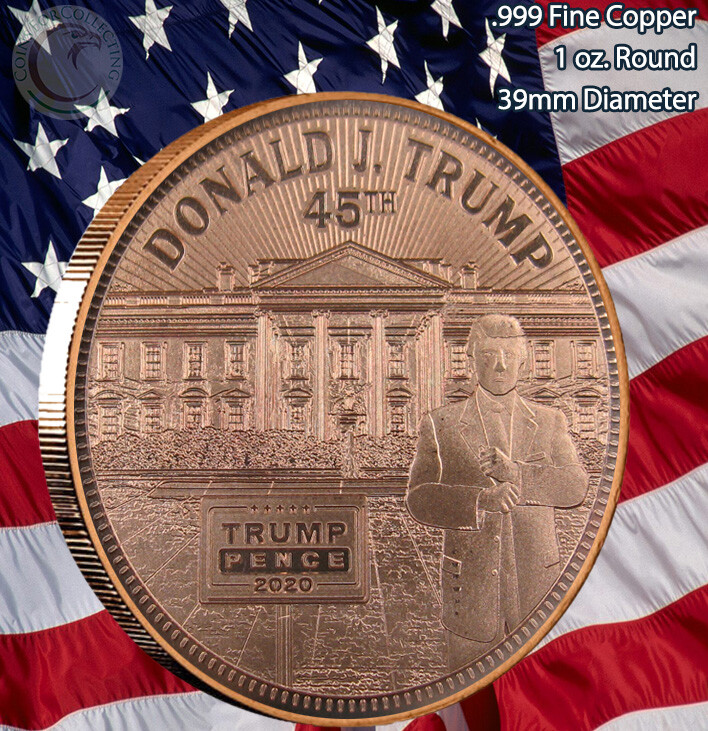 "Trump - The White House" 1 oz .999 Copper Round #4 in the Trump Series