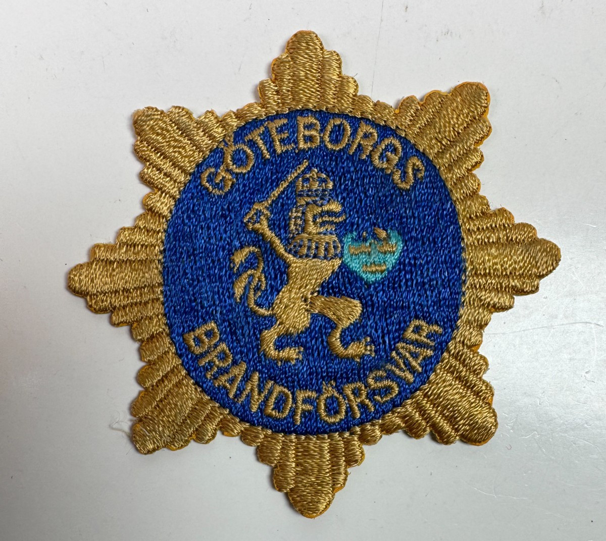 Sweden Goteborgs Brandforsvar Fire Europe Patch BB6