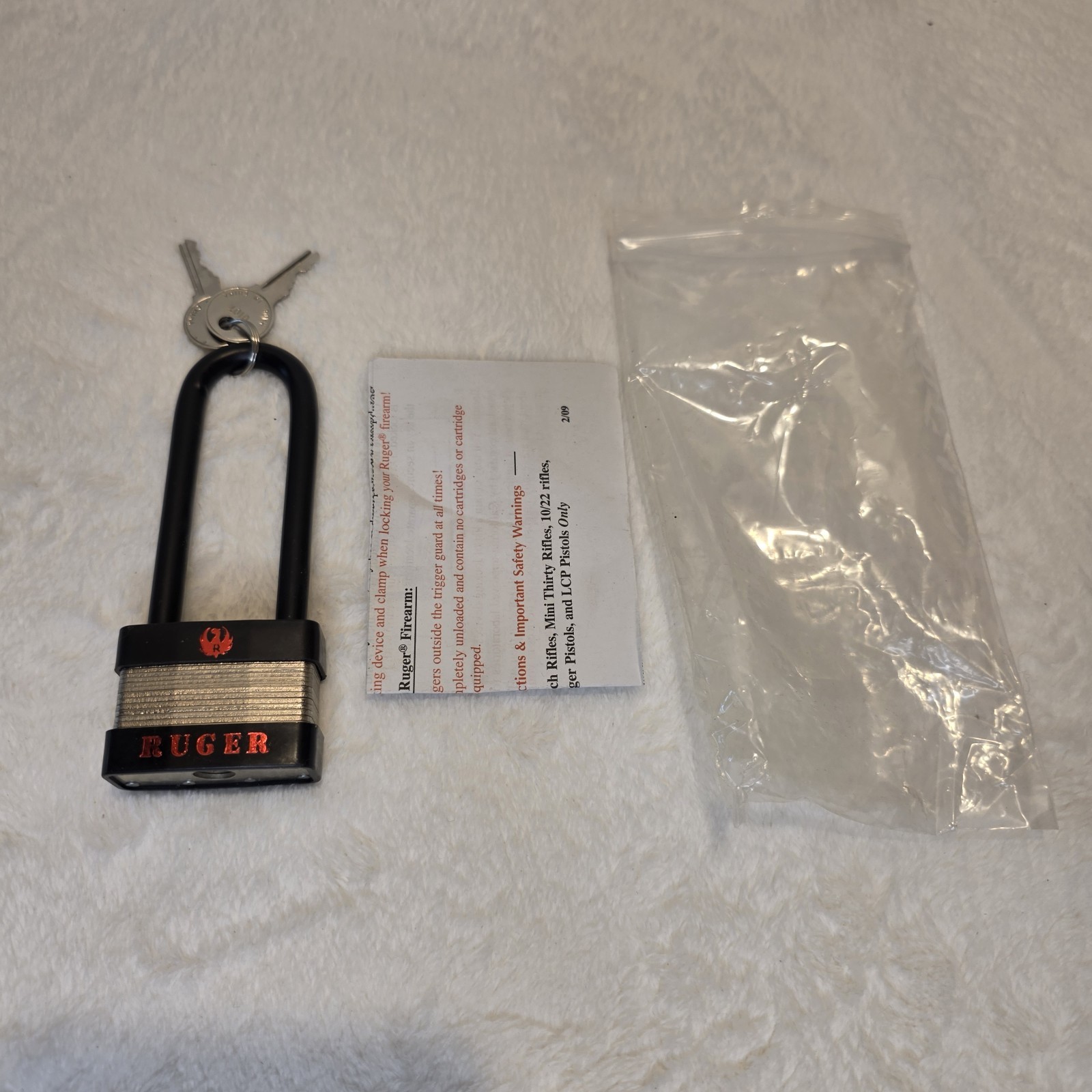 Ruger Padlock/ Gun Lock Safety and Key