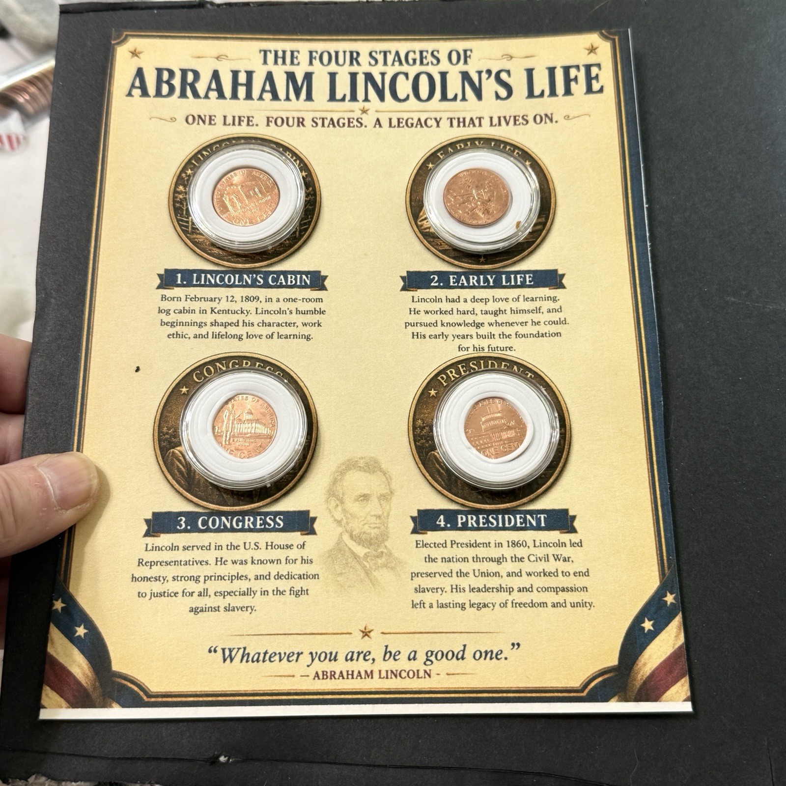 2009 Lincoln Bicentennial Penny Collection – Complete 4-Coin Set BU