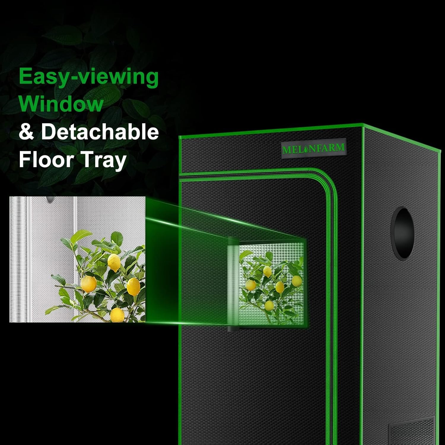 High Reflective 2x2 Grow Tent - Durable Canvas with Easy Observation Access