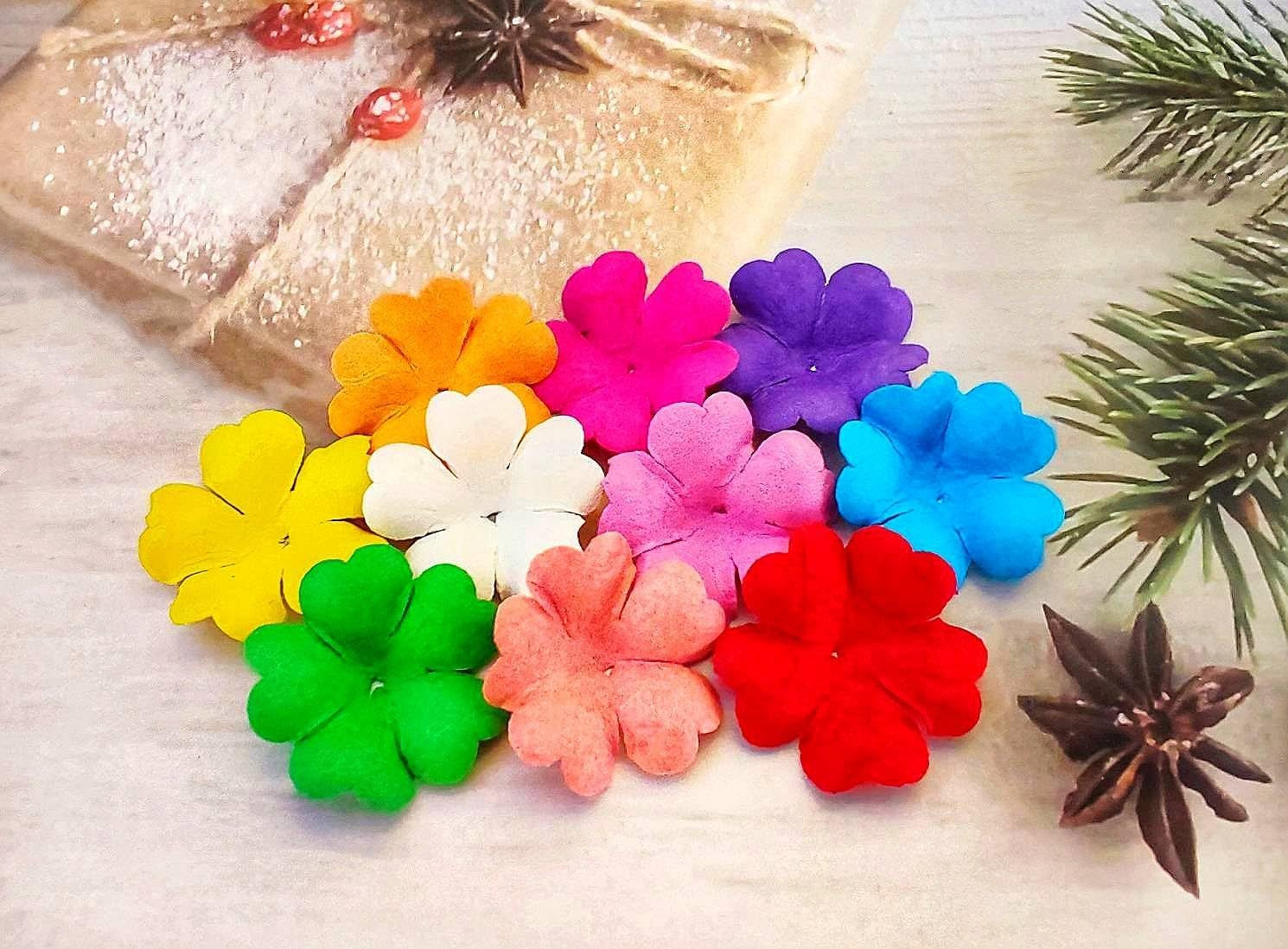 Artificial Flower Petals Mulberry Paper Flowers for DIY Crafts Scrapbooking E...