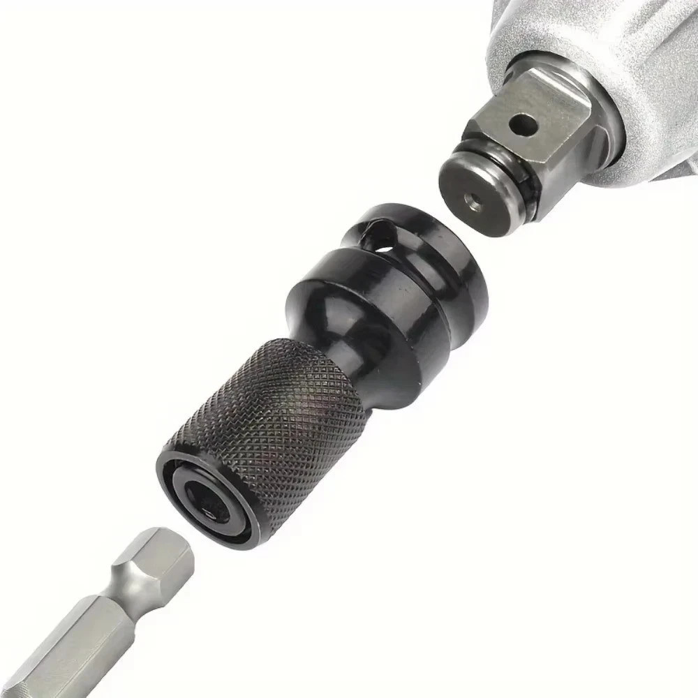 1/2" Drive to 1/4" Hex Adapter Impact Wrench to Drill Bit Holder Converter UK