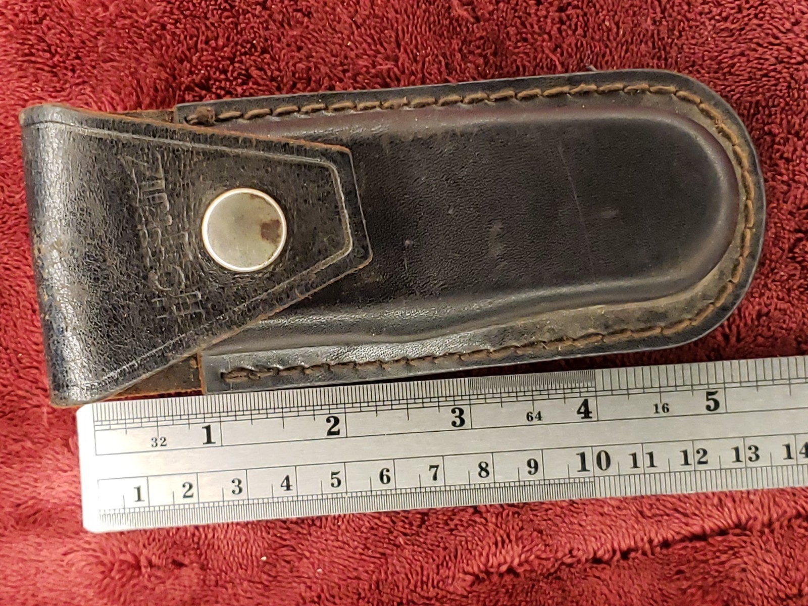 Hoffritz Brand Stitched Leather Sheath 5"