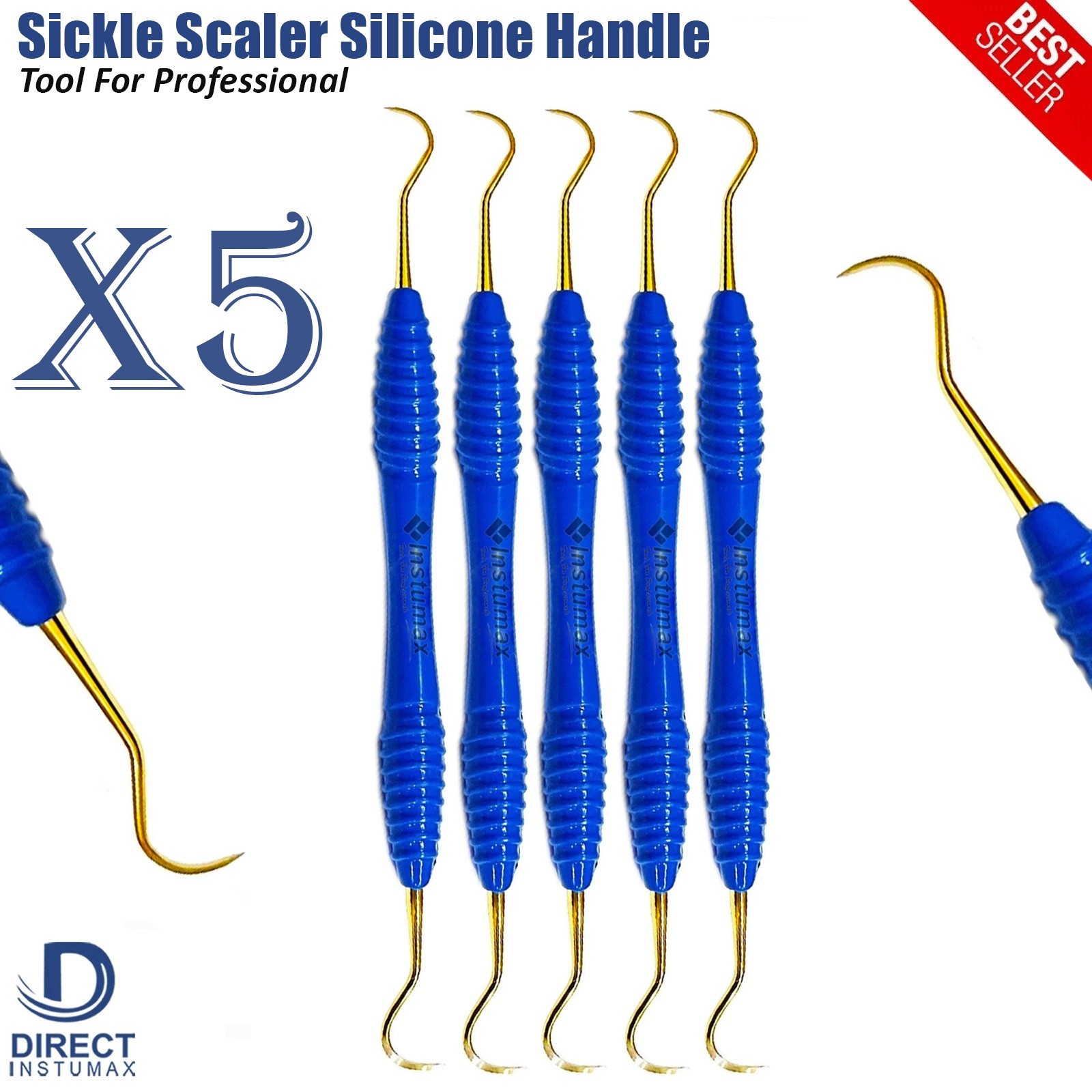 Sickle Scaler H6/H7 Dental Anterior Posterior Periodontal Silicone Handle