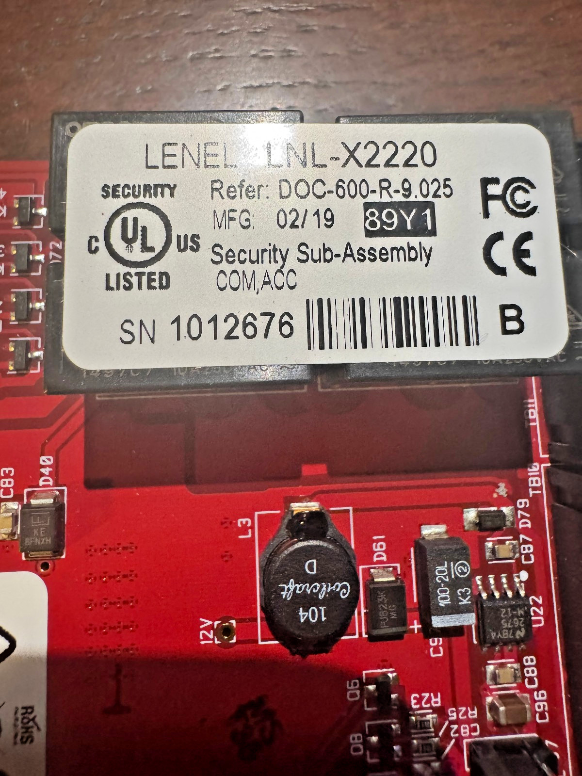 Lenel LNL-X2220 Intelligent Dual Reader Controller
