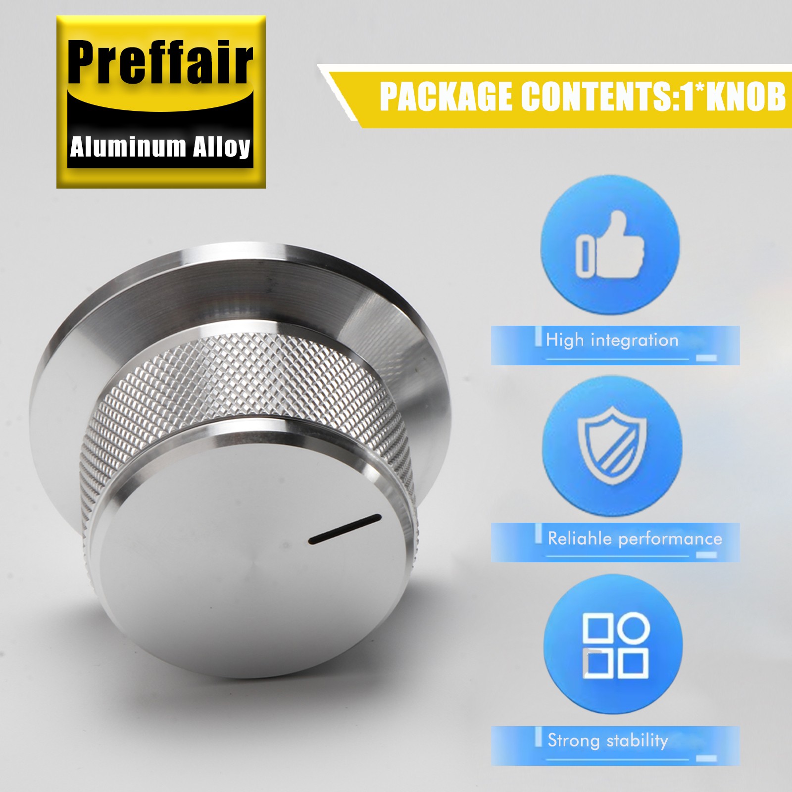 44*25mm /6mm Hole Aluminum Potentiometer Control Knob HiFi Audio Instrument Knob