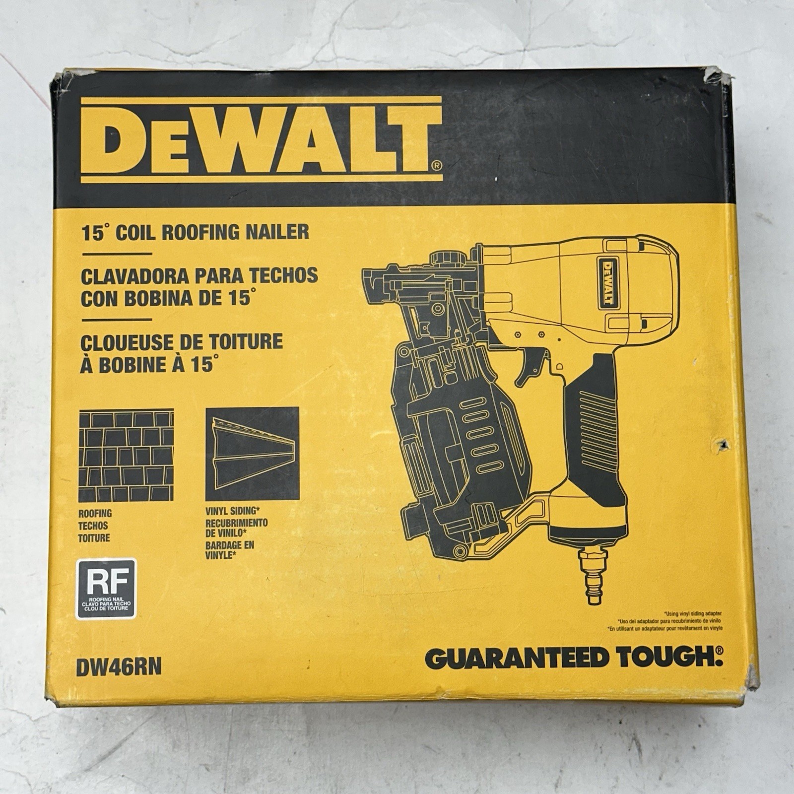 Dewalt DW46RN 15° Coil Roofing Nailer - New