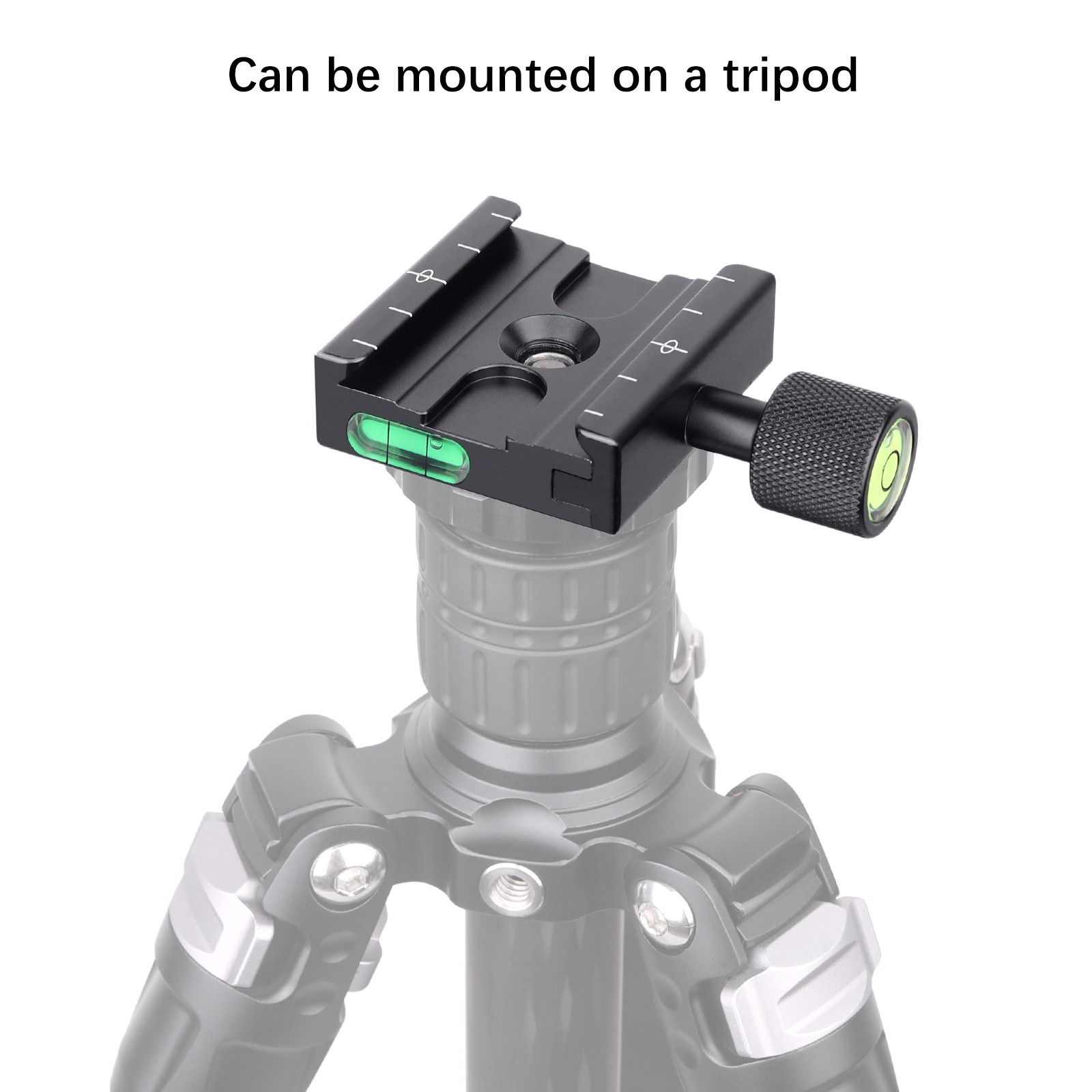 50mm Quick Release Clamp Adapter( Arca-type Compatible) with 1/4" 3/8" Hole