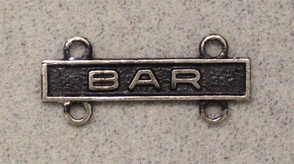 U.S. Army: BAR - bar for Marksmanship Badge, nhm, black background