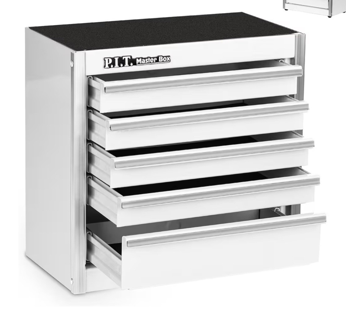 P.I.T  Mini-Base 5-Drawer White Steel Toolbox . Like The Kobalt Mini. Cool!
