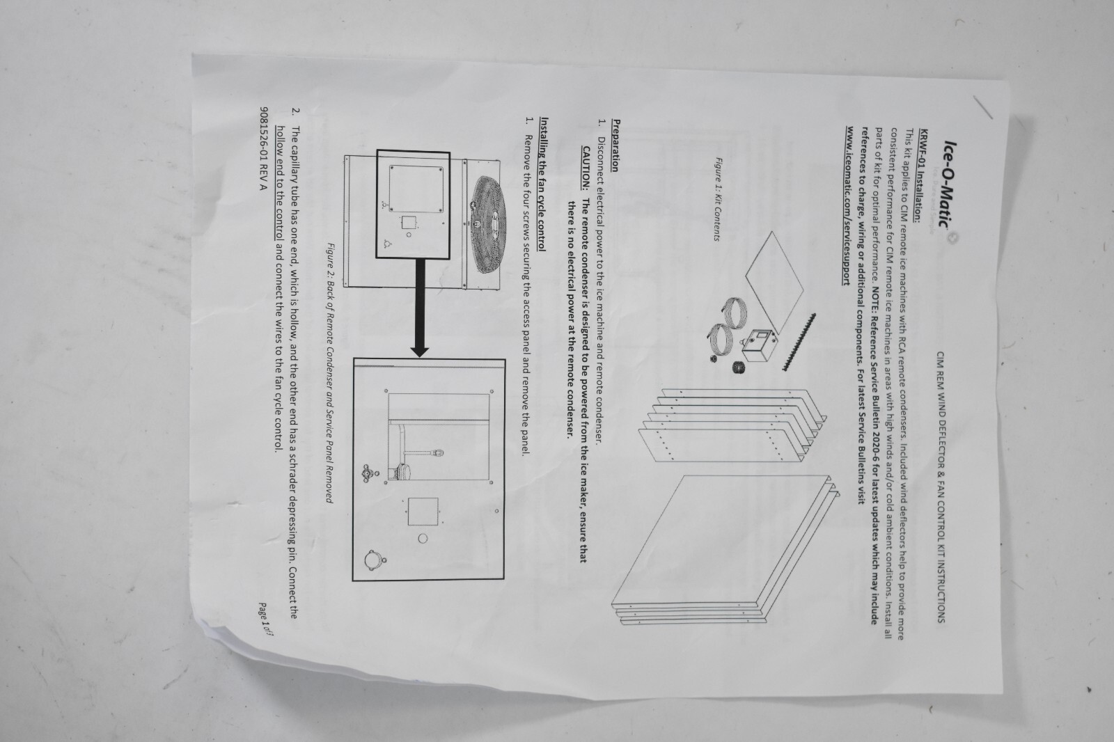 Johnson Controls Ice O Matic Hardware Set Kit For Remote Ice Machine w RCA