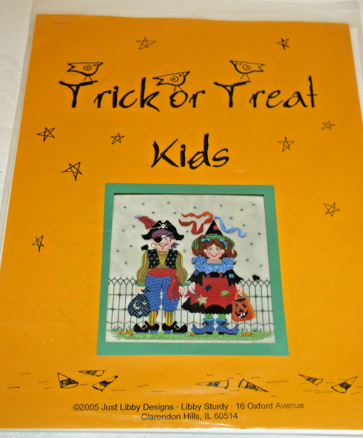 Just Libby Designs TRICK OR TREAT KIDS Needlepoint Pattern