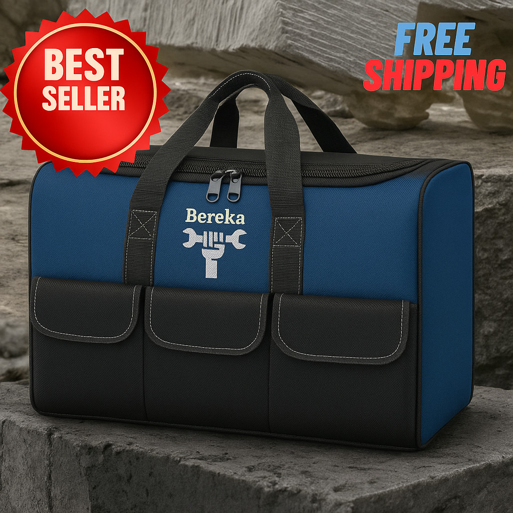 BEREKA Tool Bag Heavy Duty Multifunctional Large Capacity 17.3"  Storage Bag