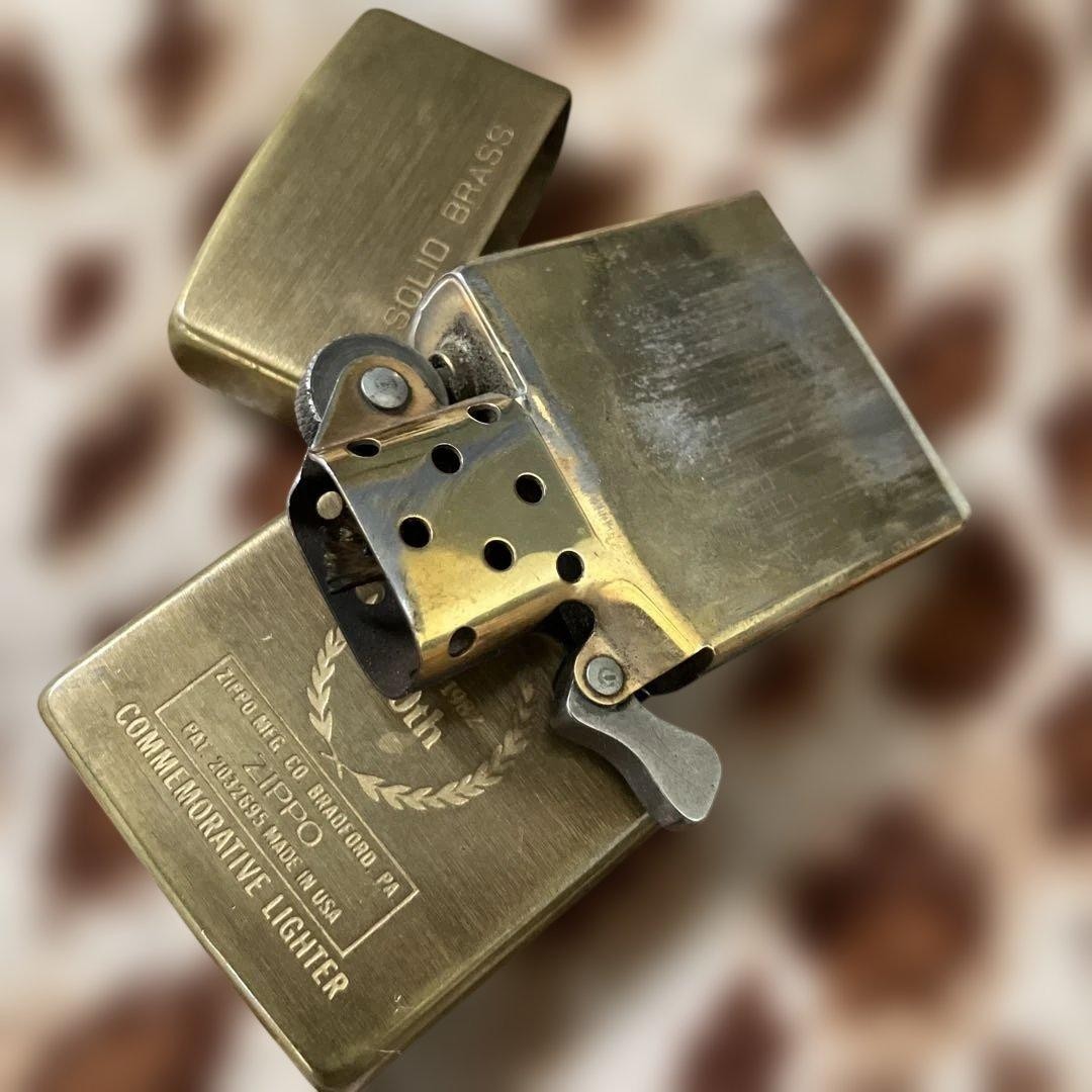 Zippo Item Zippo 50th 1932 1982 SOLID BRASS