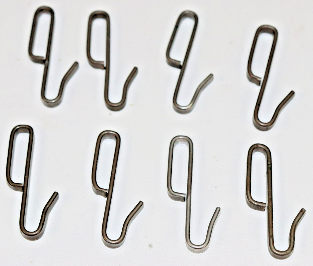 Swedish steel ankle strap hooks 1 3/8"L x 1/2"W x  1/8"T lot of 8 E1701
