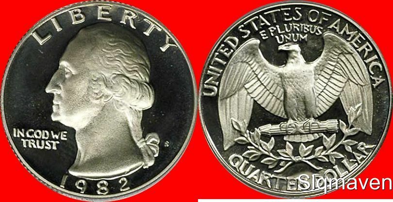 1982 S Washington Quarter Cameo Gem Proof
