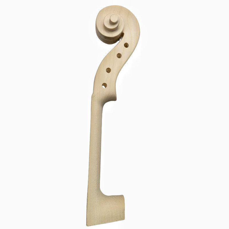 Unvarnished Violin neck Full size 4/4 Maple wood,Unifnished Violin Head Neck